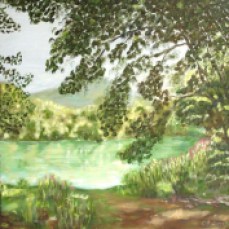 peinture du Doubs dans le Jura